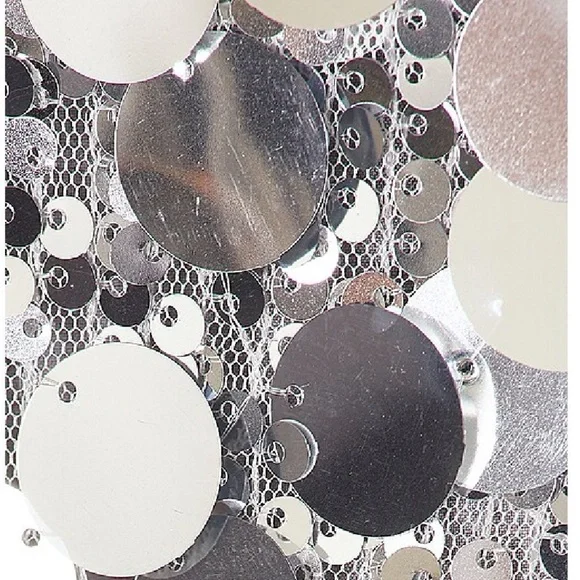 Superdown cordilla strapless top Silver sequin crop bustier Revolve New L - Picture 9 of 9